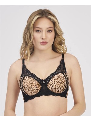 Letsii Balenli Desteksiz Sütyen Leopar Renk