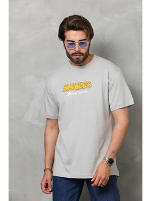 Veralya Unisex Basic Bisiklet Yaka Oversize Tshirt