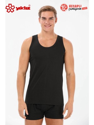 Yıldız Çamaşır Erkek Süper Ince Siyah Modal Pamuklu Rahat Ter Emen Yazlık Tekli Atlet