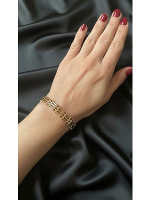 Solène Pina Rose Gold Altın Kaplama Çelik Bileklik