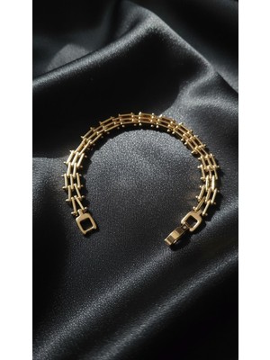 Solène Pina Rose Gold Altın Kaplama Çelik Bileklik