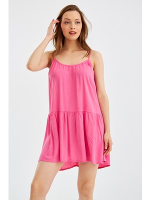 Lilian L70042 Frıll Kadın Plaj Elbisesi