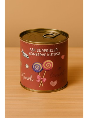 Seymen Bıçakçılık Aşk Sürprizleri Konservesi | Sevgiliye Özel Kahve ve Şeker Hediye Kutusu | Romantik Hediye