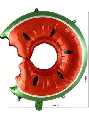 Pandoli Donut Karpuz Şekilli Folyo Balon 70X45 cm 1 Adet Hawai