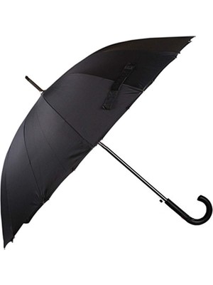 Normadia 8 Telli Fiber Bastonlu Şemsiye, Protokol, Bay-Bayan, Siyah