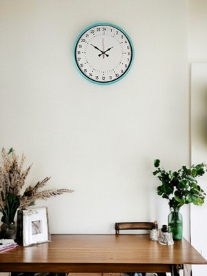 Lowell Home 36 cm Turkuaz 24 Saat Göstergeli Özel Tasarım Duvar Saati LWLHM-RSYT367