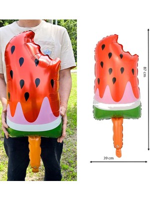 Pandoli Çubuk Dondurma Şekilli Karpuz Folyo Balon 87X39 cm 1 Adet Hawai
