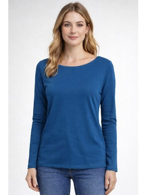 Boutique Moonlight Kayık Yaka Uzun Kollu Bluz