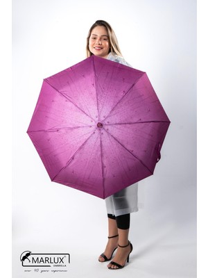 Normadia Şemsiye Pembe Su Damlası Tam Otomatik Kadın Güvenle Koruma