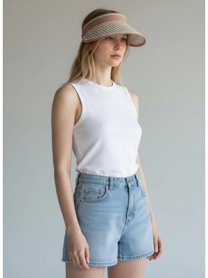 Gullfoss Kazayağı Desenli Siperlik Ayarlanabilir Vizör Şapka