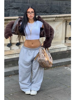 Vladivosto Ayarlanabilir Bol Paça Rahat Kalıp Unisex Büyük Beden Oversize Baggy Eşofman Altı