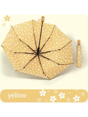 Normadia Çiçek Desenli Lüx Yarı Otomatik Kadın Şemsiye, Şık ve Hafif Tasarım