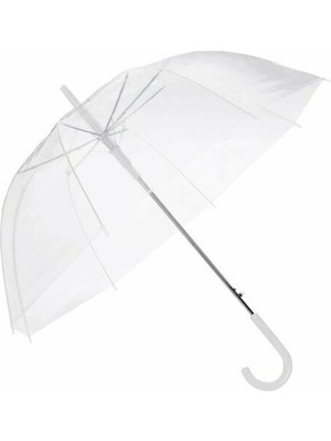 Normadia Şeffaf Şemsiye, Hafif ve Şık Tasarım, Rüzgara Dayanıklı, Pratik Kullanım