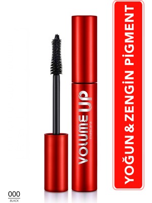 Volume Up Mascara Yoğun Hacim ve Lifting Etkili Kat Kat Uygulanabilir Maskara (000 Black) 8682536100724