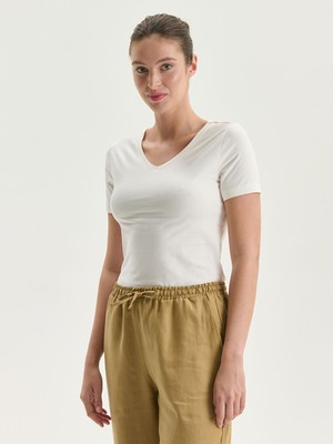 Lc Waikiki Yeni Sezon V Yaka Kadın Tişört