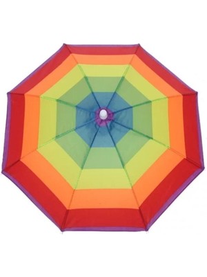 Normadia Renkli Lastikli Yazlık Kafa Şemsiyesi Güneş Koruyucu Şapka