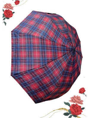 Rubenis Şemsiye, 10 Telli, 3 Kırmalı, Otomatik Açılır, Şık ve Dayanıklı