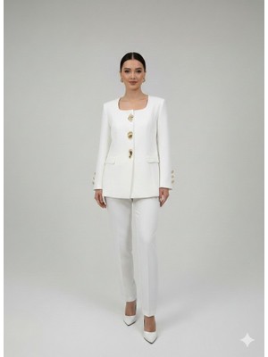 Modailgi Kare Yaka Uzun Kol Ceket 75014