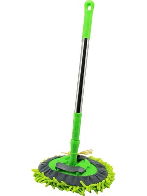 Veralya 25CM - Oval   Makarna  Mop Renkli Mikrofiber  180° Hareketli - Uzayan Metal Saplı= 54--90CM