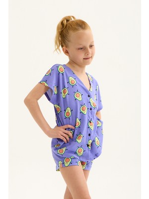 Lilian L40274G Avocado Şort Pijama Takımı