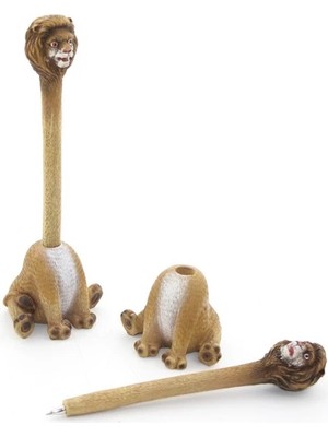 Renklime Polyester Aslan Tükenmez Kalem