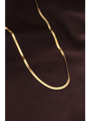 Renklime 316L Çelik Altın Renk 60 cm Italyan Zincir Kolye