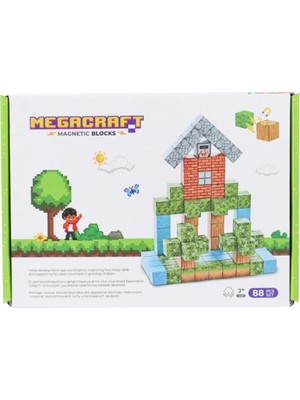 Renklime Megacraft Orman ve Ev Temalı Mıknatıslı Bloklar 88 Parça