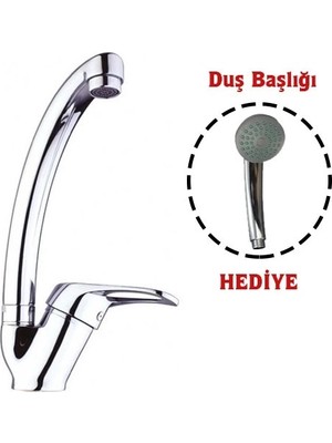 Renklime Mix Kuğu Mutfak Evye Batarya  + Duş Başlığı Hediyeli