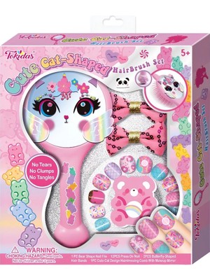 Renklime Kedili Tarak ve Tırnak Seti