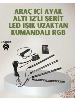 Renklime Rgb LED Araç Içi Aydınlatma – Kumandalı Sistem