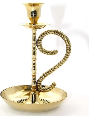 Renklime Tekli Pirinç Şamdan Model 1