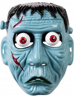 Renklime Frankenstein Temalı Sallanan Oynar Gözlü Maske
