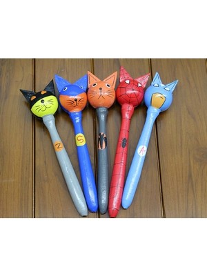 Renklime Ahşap 5'li Marakas Seti Model 2