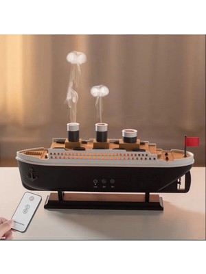 Renklime Titanic Gemi Hava Nemlendirici Fonksiyonlu Buhar Makinesi Kumandalı