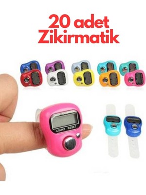 Renklime Yüzük Zikir Matik ( 20 Adet )
