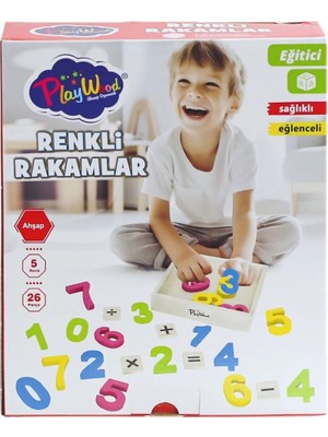 Renklime ONY-401 Ahşap Renkli Rakamlar 26 Parça