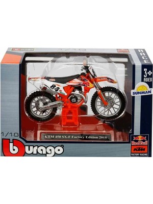 Renklime 51070 Sun-Bur-1:18 Motor Red Bull Ktm 450- 1 Adet Stokta Olan Gönderilir