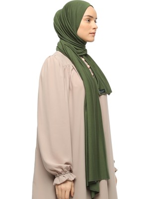 Altobeh Tesettür Penye Şal Düz-Haki