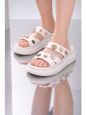 Feelup Kadın Günlük Havuz Bahçe Terlik Kaydımaz Rahat Giyim