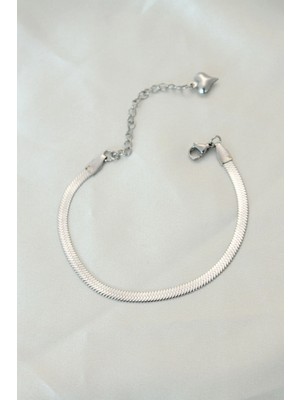 Datatek 316L Çelik Gümüş Renk Italyan Zincirli Bileklik