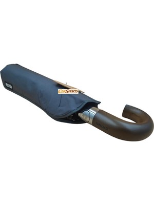 Normadia Şemsiye, Ahşap Baston Saplı, Tam Otomatik, Gri, Kılıflı