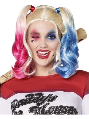 Datatek Suicide Squad Harley Quinn Kostüm Peruk
