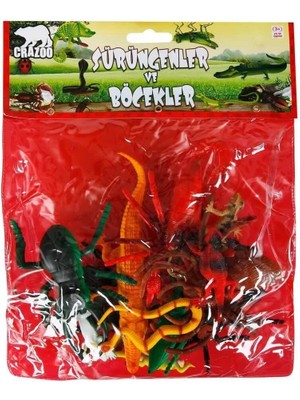 Datatek 0716 Sürüngenler ve Böcekler Poşetli Hayvan Oyun Seti 13'lü