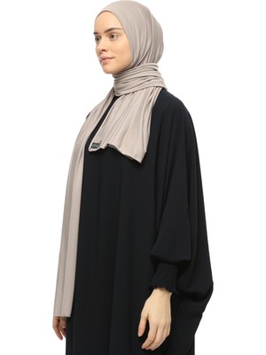Altobeh Tesettür Penye Şal Düz-Açık Vizon