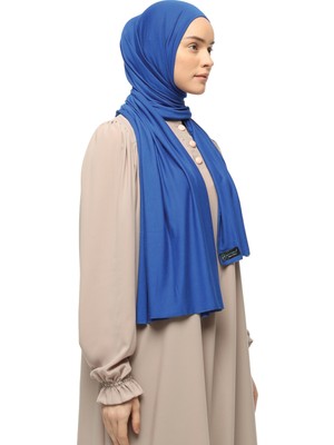 Altobeh Tesettür Penye Şal Düz-Saks Mavisi