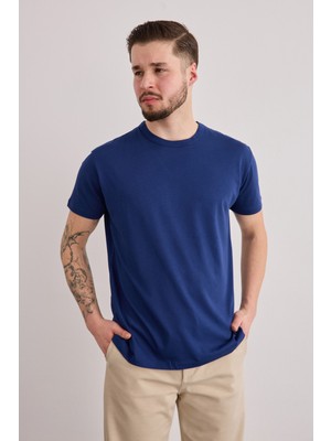 Düz Oversize Muscle Fit Rahat Yaka Soft Touch Modal Penye T-Shirt