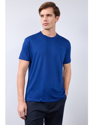 Nakışlı Regular Fit Rahat Yaka Soft Touch Modal Penye T-Shirt