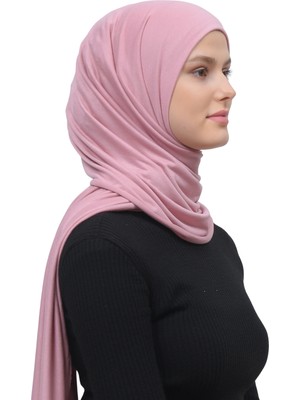 Altobeh Tesettür Penye Şal Düz-Pembe