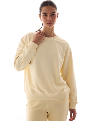 Penti Ekru Bisiklet Yaka Regular Kesim Pamuklu Sweatshirt