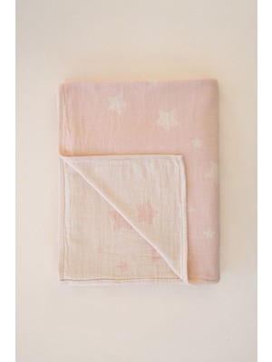 Barine Twinkle Star Yıldız Jakarlı Çocuk ve Bebek Battaniyesi 130x170 cm Pembe